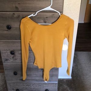 Lulus yellow bodysuit
